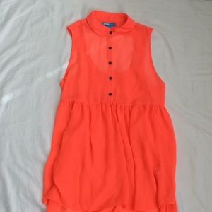 Hi low sleeveless top